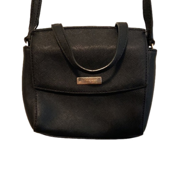 AUTHENTIC Kate Spade laurel way mini alissane black leather crossbody hand bag - Picture 1 of 6